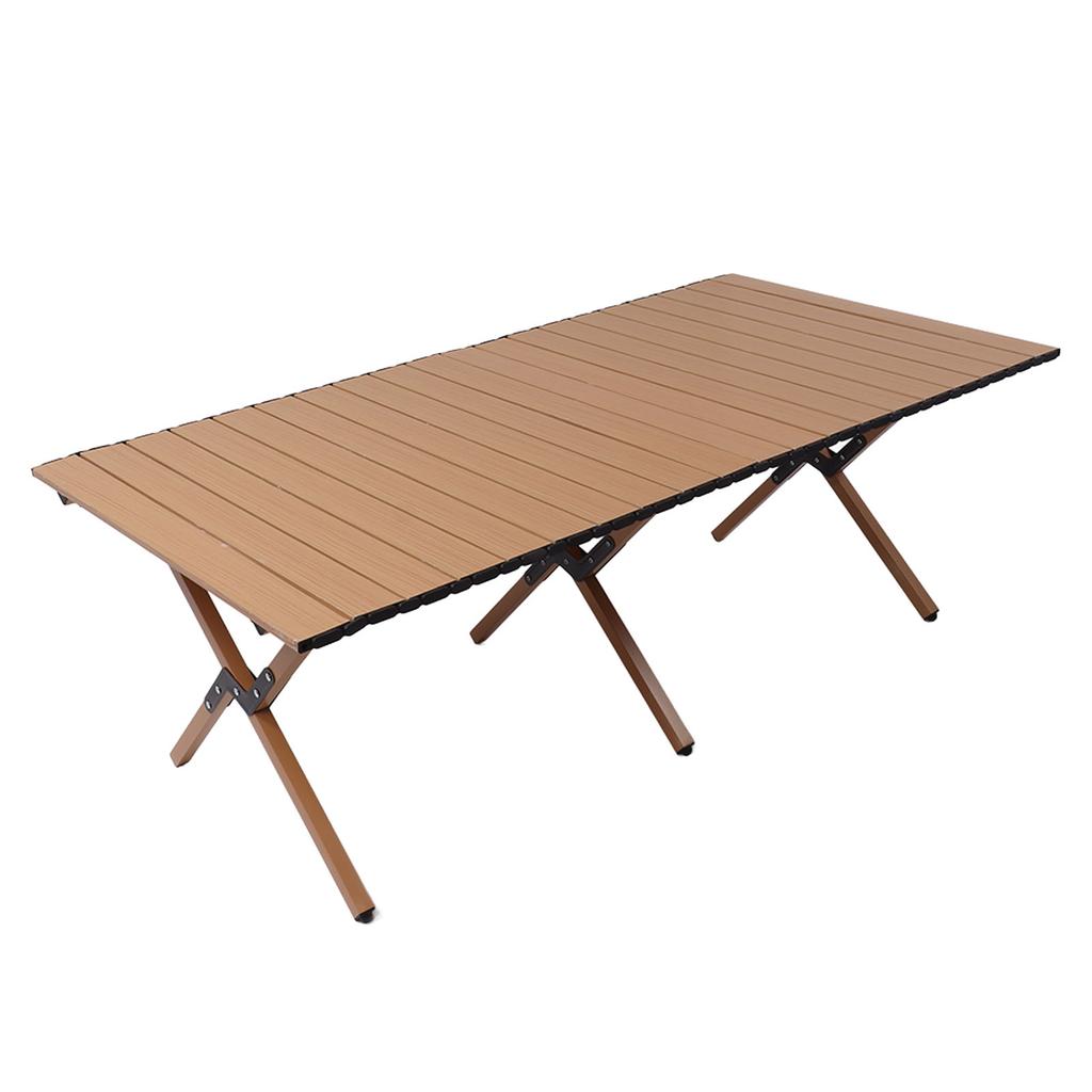 Masă de camping pliabilă portabilă pentru exterior cu blat rulabil și geantă de transport pentru acasă, plajă, picnic