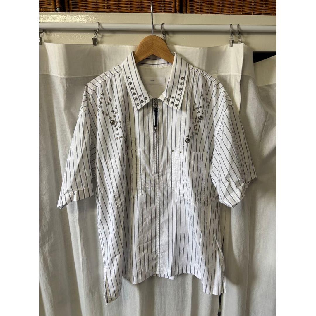 striped short sleeve shirt
