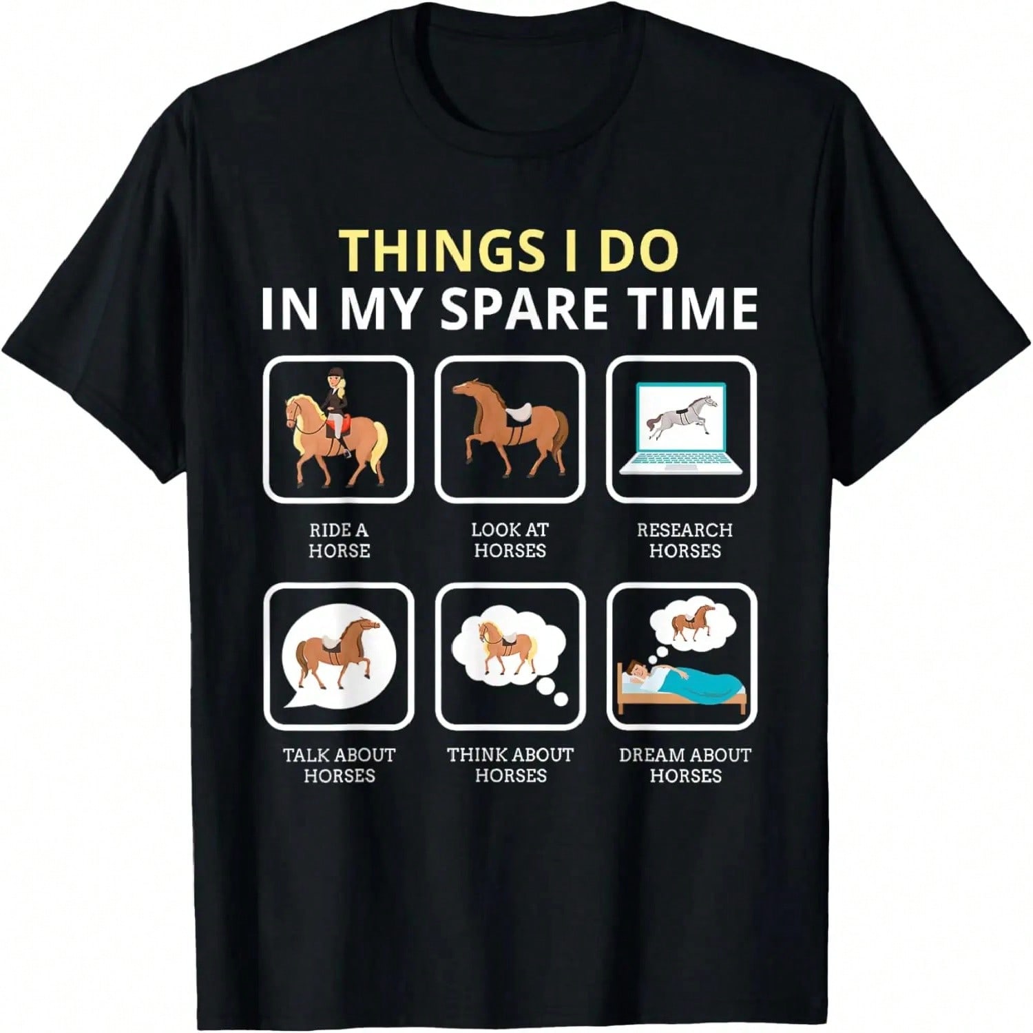 Things I Do In My Spare Time Horse For S Ladies T-Shirt S разноцветный