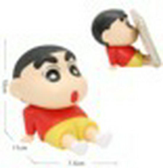 

Shin-chan Phone Holder: Lazy Figure Desk Stand Toy Ornament