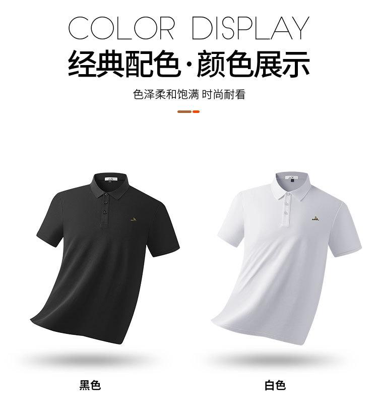 Summer Business and Leisure Solid Color Versatile Light Luxury Short-sleeved T-shirt with Mulberry Silk&Cotton