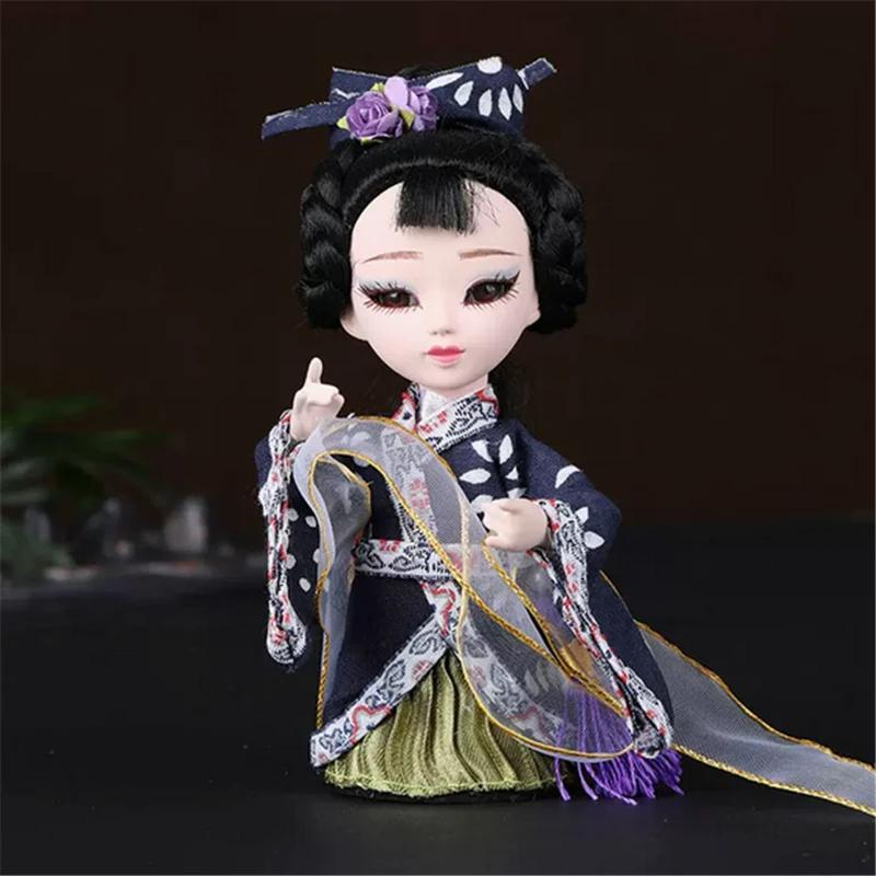 Chinese Opera Character Decoration Silk Doll Peking Opera Mask Doll Chinese Handmade Decorative Gifts Shop Decoration Doll