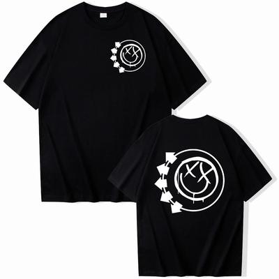 Blink 182 Hip Hop Rock Summer Men's Cotton T-shirt Short Sleeve Outdoor Y2K Casual Top Street Fashion Men's Clothing