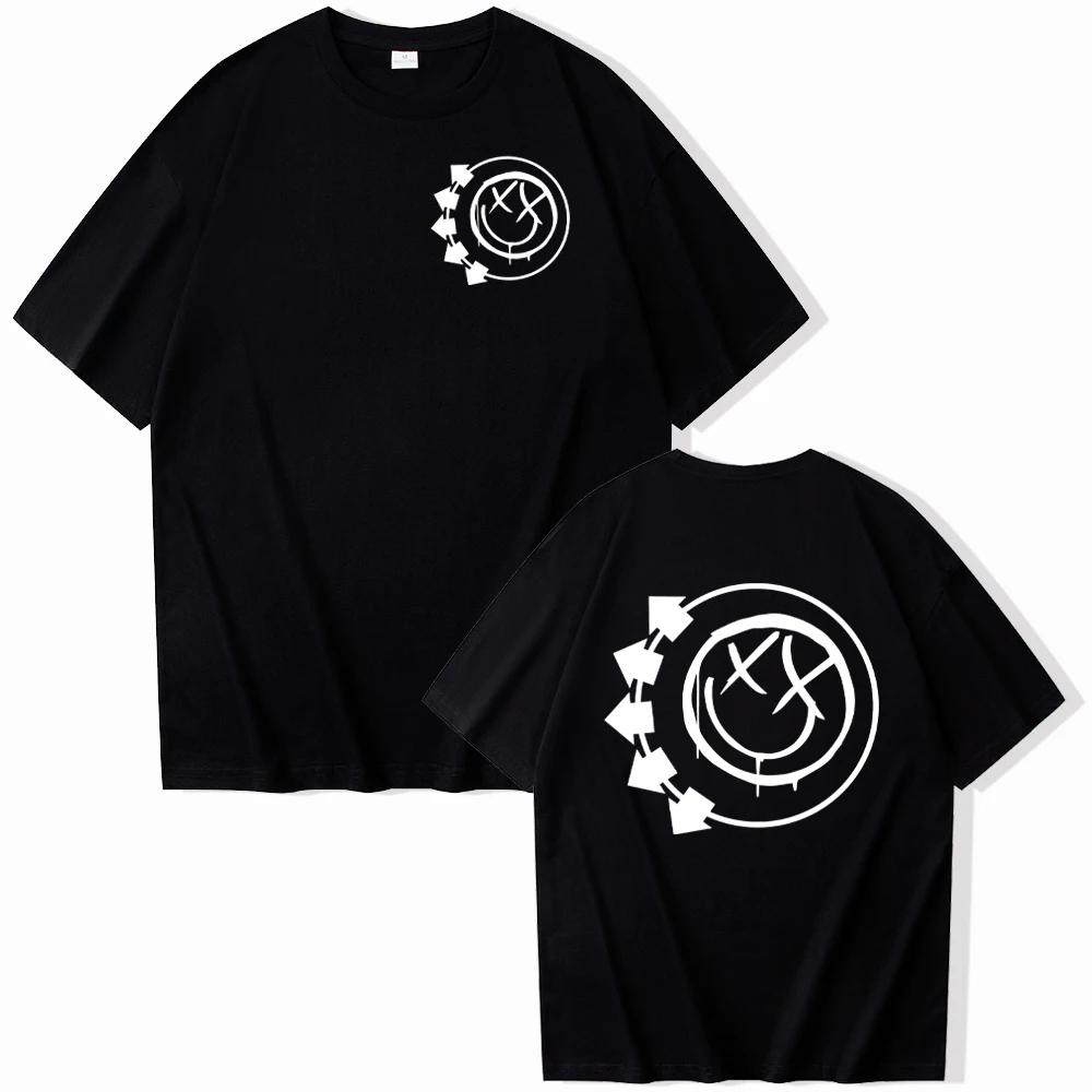 

Blink 182 Hip Hop Rock Summer Men s Cotton T-shirt Short Sleeve Outdoor Y2K Casual Top Street Fashion Men s Clothing 4XL