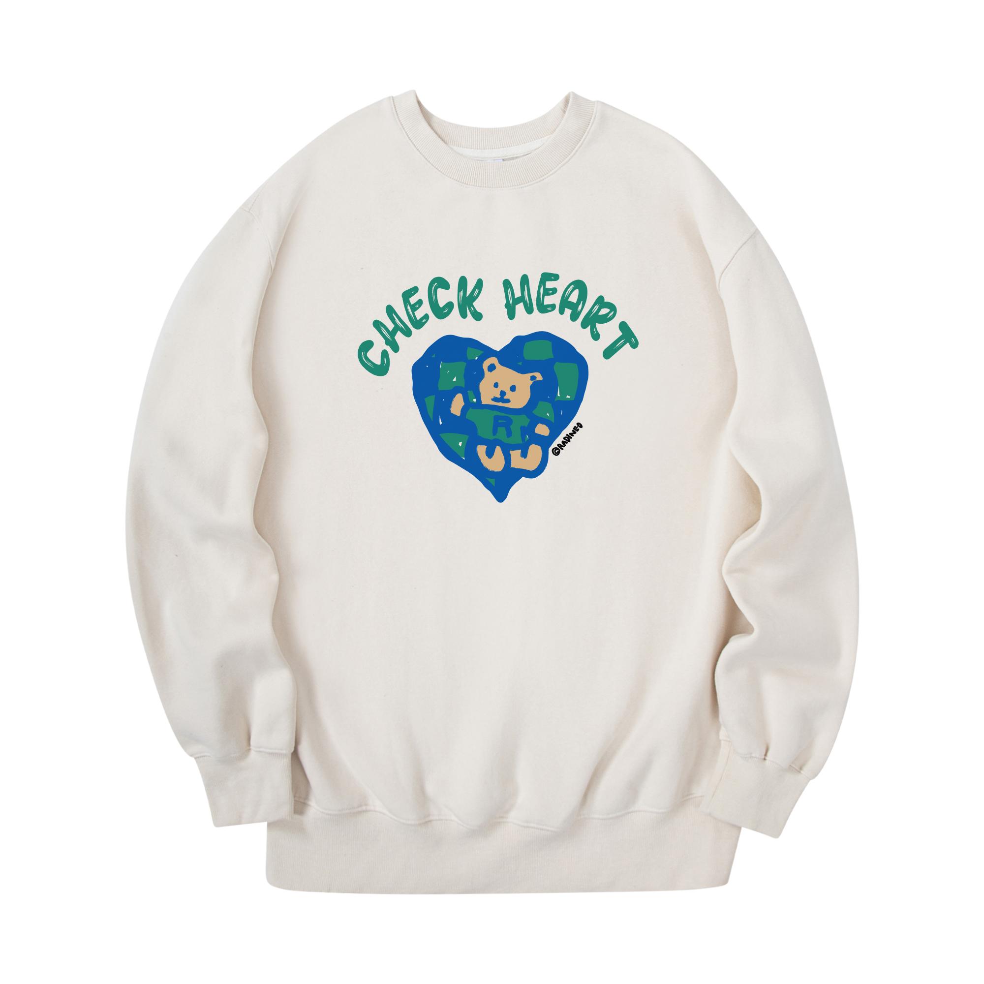Свитшот Radineo Check Heart Кремовый L