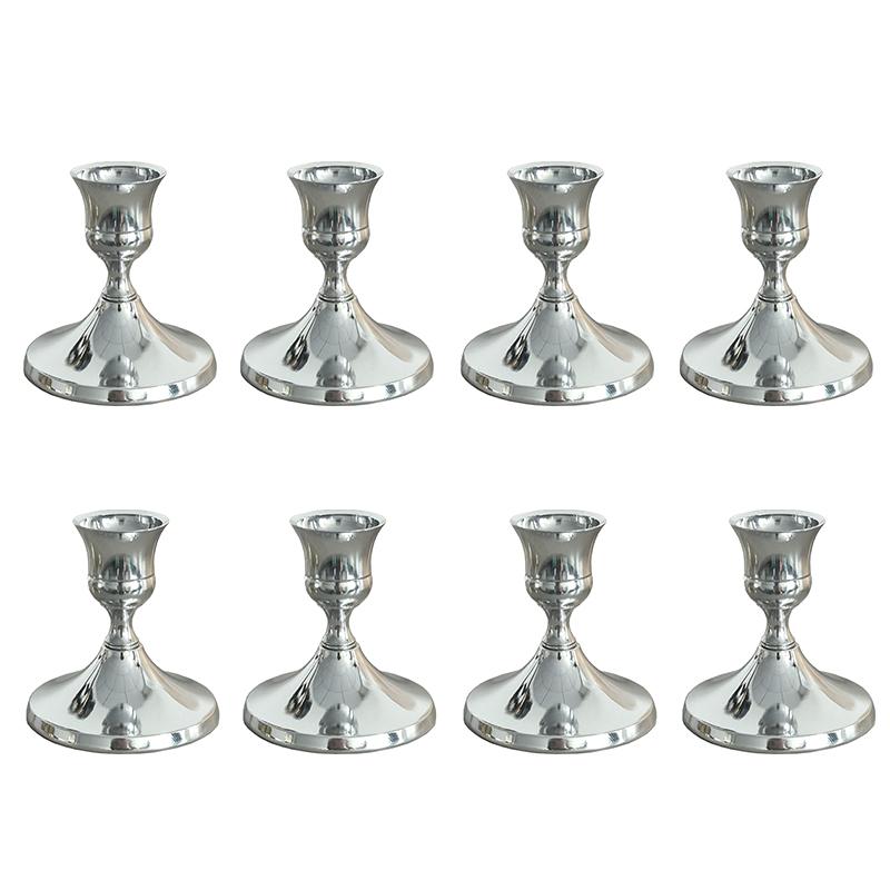 2Pcs Vintage Elegant Tabletop Candle Holders Iron Candlelight Dinner Props Bar Party Candelabra Home Hotel Decorations