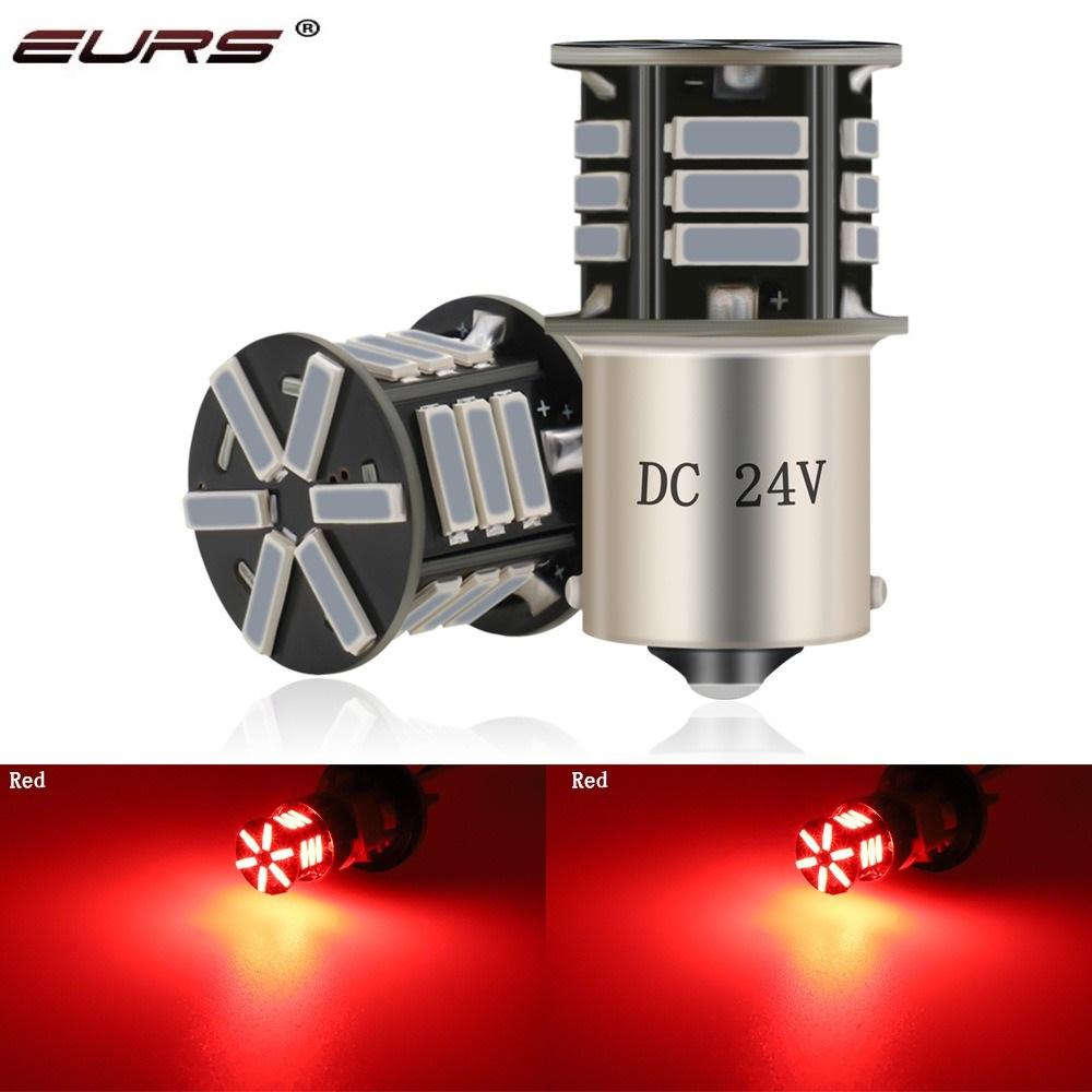

100X 24 В грузовики 1156 BA15S P21W светодиодный поворотник Canbus 7020 BAU15S PY21W BAY15D 1157 светодиодный стоп-сигнал лампа заднего хода 24 В грузовик 1156 BAU15S PY21W красный