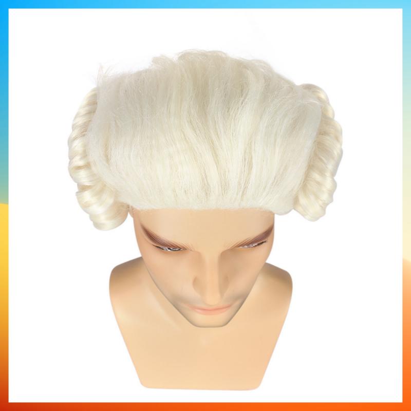 Evropská Módní Paruka Právníka Soudce Profesionální Kudrnatá Paruka