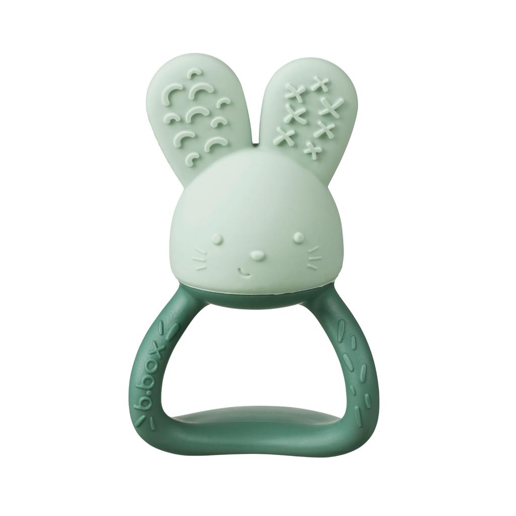 Rabbit Cooling Teether Easy to Grip Silicone Baby Shower Gift Top Dishwasher Safe Bottle Sage b.box [Official b.box Product] [Drink Handle]