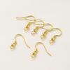 20pcs/bag 18*18mm 14K 18K Gold Plated Brass Earring Hook with Beads High Quality For DIY Jewelry Making Accessorie