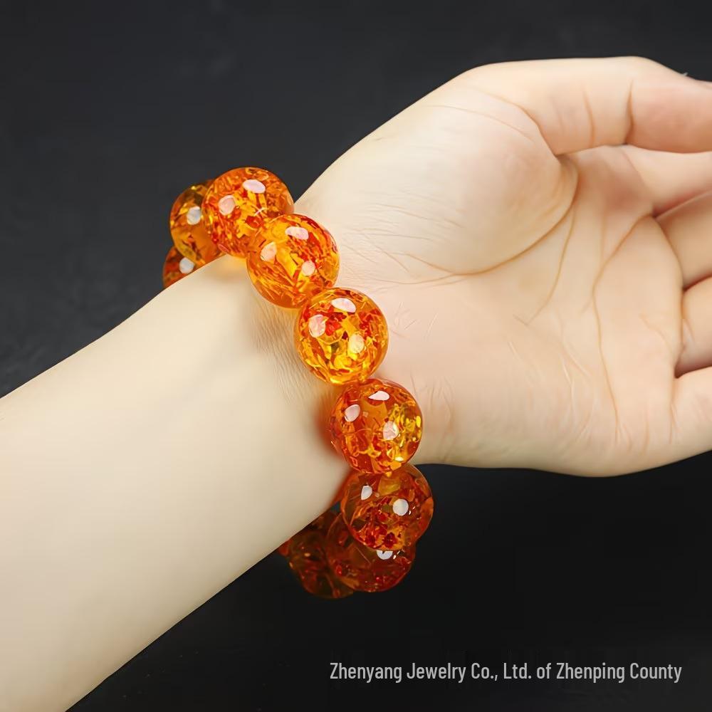 Premium Baltic Amber & Beeswax Buddha Bead Bracelet for Men & Women