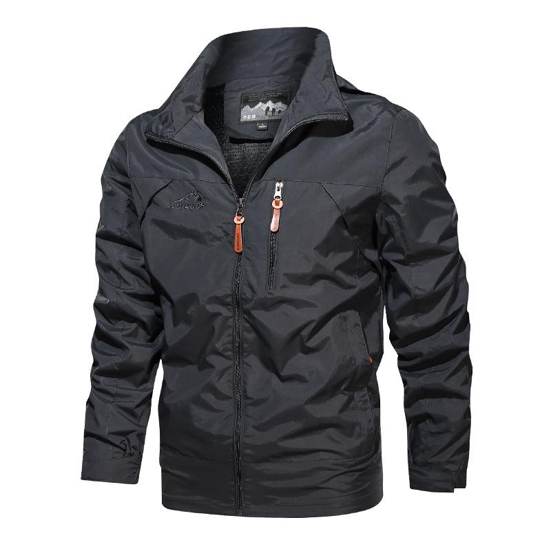 2022 Men's Plus Size Waterproof Windbreaker: Hooded, Windproof, Spring/Autumn Jacket