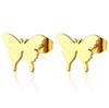 Korean Style Sweet Butterfly Earrings: Simple, Versatile Stainless Steel Ear Bone Studs