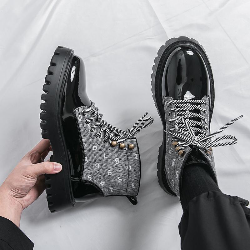 Men's English Thick Sole Design Men Boots Luxury High End Top Layer Leather Famous Chelsea High Quality Casual Boots