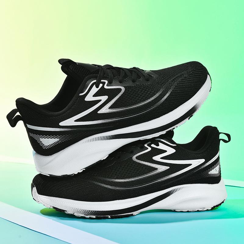 

2025 New High Quality Outdoor Fashion Sneakers Sports Comfortable Women Marathon Casual Jogging Running Shoes for Men 44 чёрный