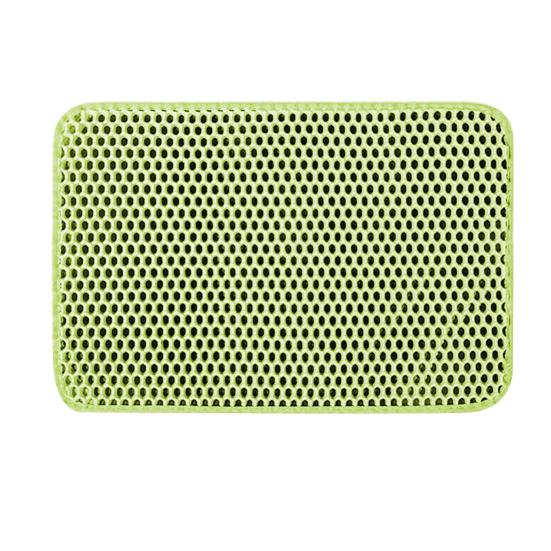 

Коврик для кошачьего туалета из ЭВА, двухслойный, с большими отверстиями, противоскользящий, фильтрующий коврик для песка, эффективная очистка, дышащий дизайн, кошачьи аксессуары S зелёный