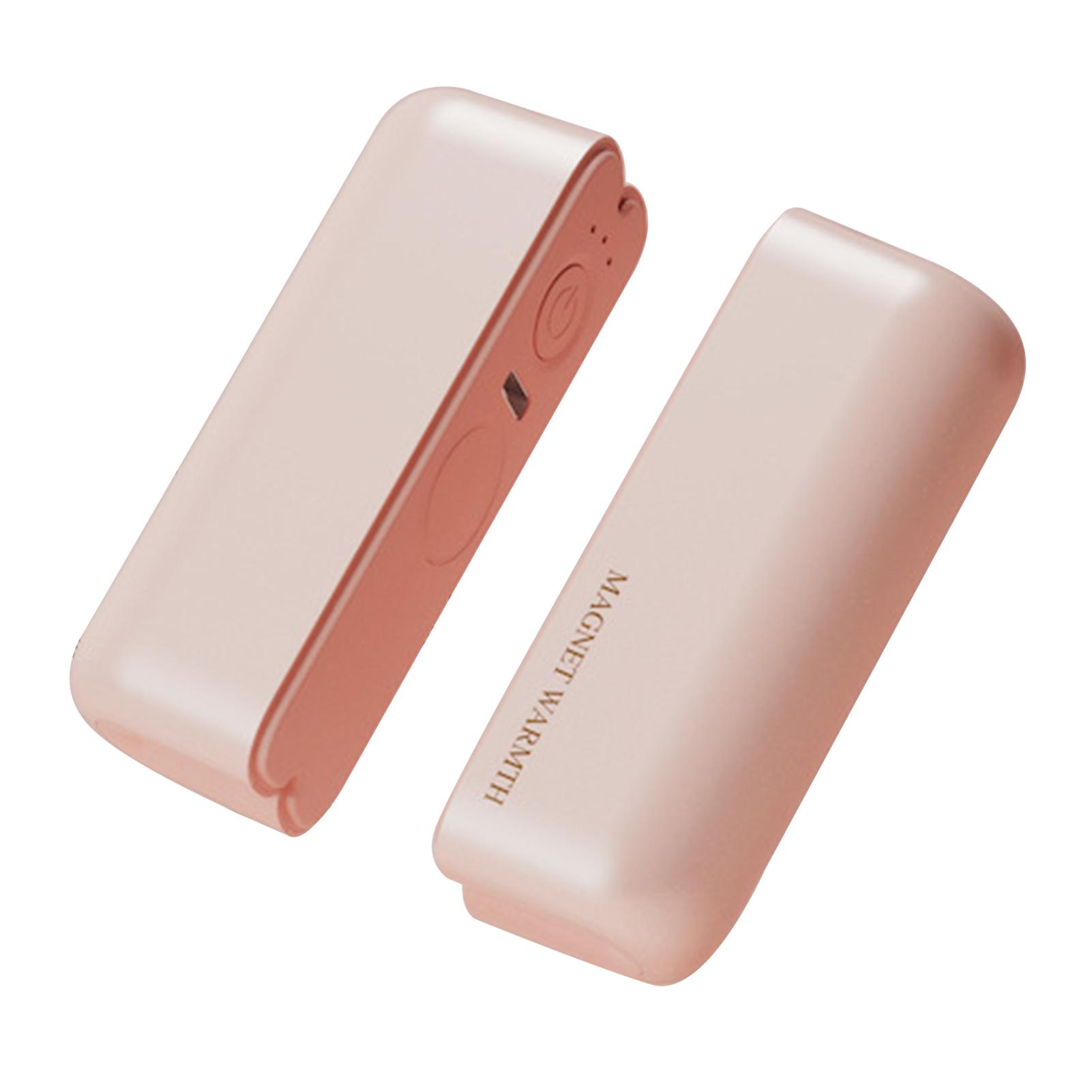 

Split Magnetic Reusable Hand Warmer Rechargeable 2 In 1 Function Pocket Heaters For Cold Winter Thoughtful Holiday & Birthday розовый