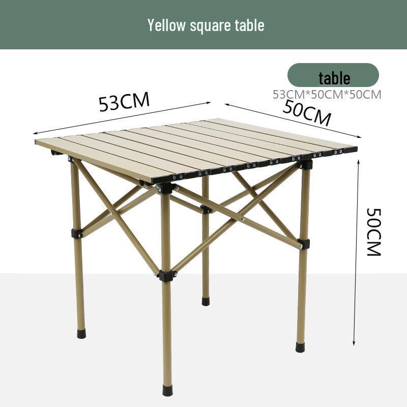 Height-Adjustable Outdoor Picnic & Camping Table - Folding Roll-Up Design