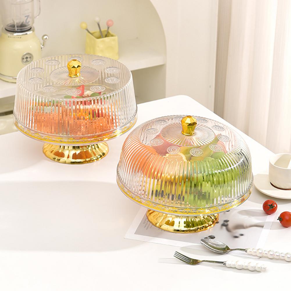 Cake Plate with Dome Vintage Style Cake Display Stand Vintage Glass Cake Stand with Dome Lid Elegant Dessert Display for Cakes