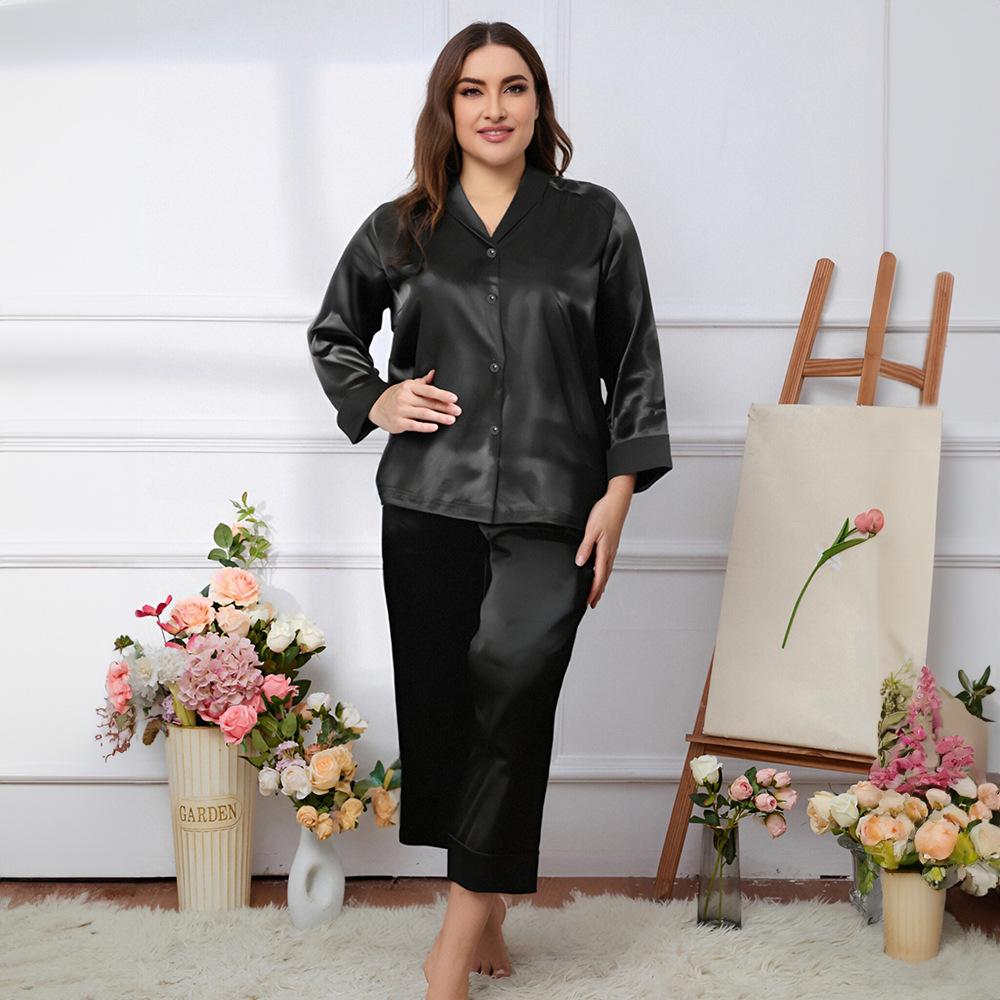 Dámský kardigan nadměrné velikosti s dlouhým rukávem, kalhoty, domácí šaty, pyžamový set