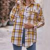 Autumn and winter new casual fashion loose plaid button shirt autumn new products women's long-sleeved top 6803