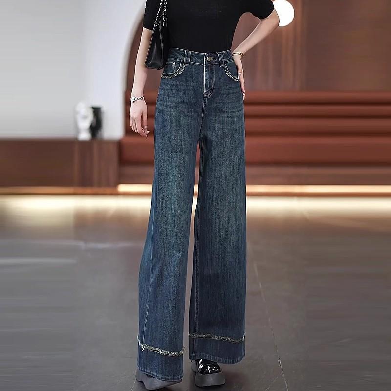 Wide Leg Jeans for Women in Autumn and Winter High Waisted Loose Straight Leg Pants