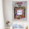 Modern Pop Posters Abstract Graffiti Perfume Bottle Wall arts, NO.5 Perfume Street Art Deco Painting Room Wall Decor, No Frame