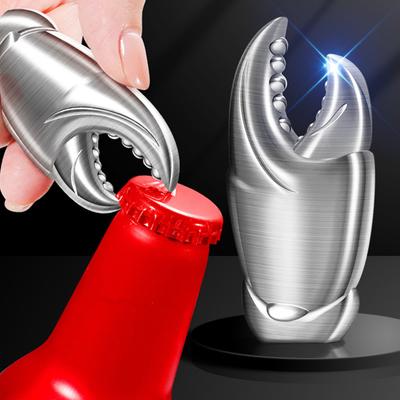 Edelstahl Flaschenöffner Multifunktionaler Weinflaschenöffner für Party Camping Bar Tragbarer Krallenförmiger Bierflaschenöffner für Männer Papa Ehemann