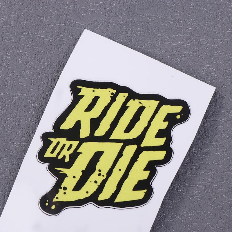 2Pcs Ride Or Die Bike Frame Stickers Bicycle Top Tube Waterproof Vinyl Decals For Mtb Bicycle Decorative Motorcycle Accessories