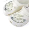 14PCS Fashion Shoe Charms for Clogs Set Accessories Hole Shoe Buckle Summer Pearl Flower Diamond Chain DIY Shoes Decorations