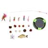 19Pcs Cat Mouse Catching Toys Pet Cat Toy Set Cat Scratching Mouse Plate Toy Funny Cat Stick Cat Toys