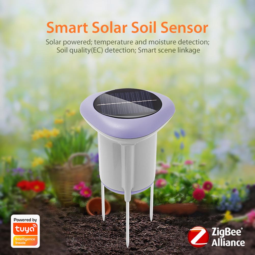 

Smart Zigbee Solar Soil Sensor Planting Temperature and Humidity Meter IP66 Waterproof Wireless Soil Tester for Turf Gardening CHINA