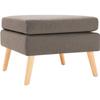 VidaXL Footrest Taupe Fabric
