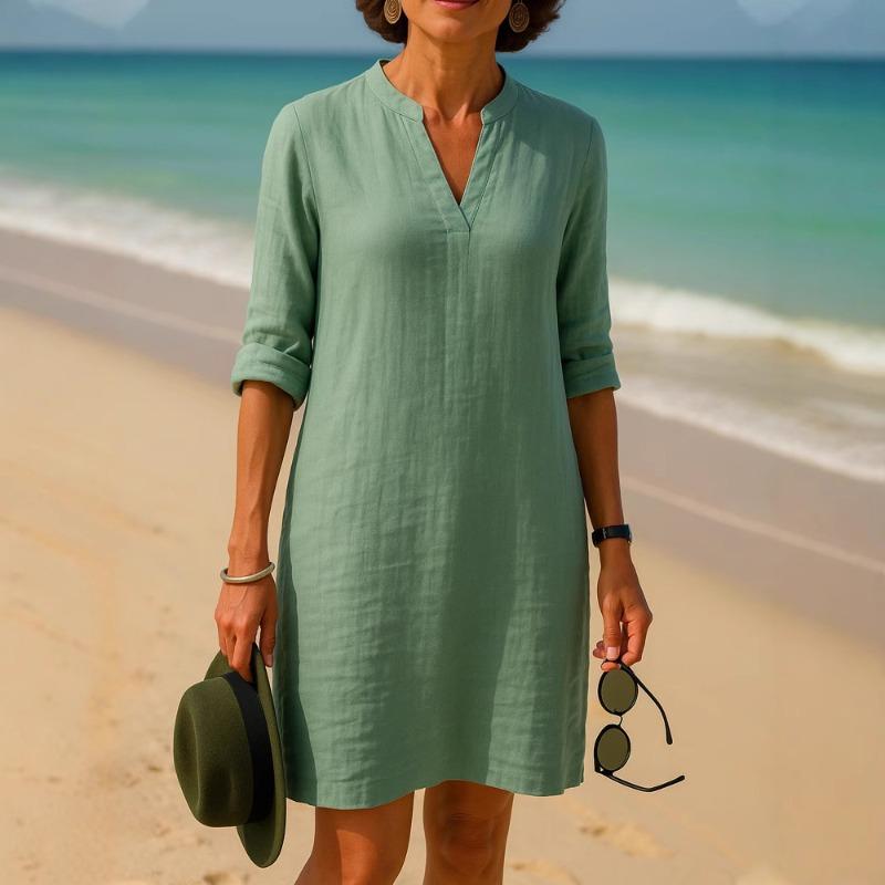 

Летнее Новое Женское Повседневное Свободное Модное Ретро Платье M зелёный