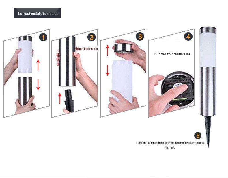 Waterproof LED Solar Courtyard Lawn Light for Outdoor Garden and Villa Decoration