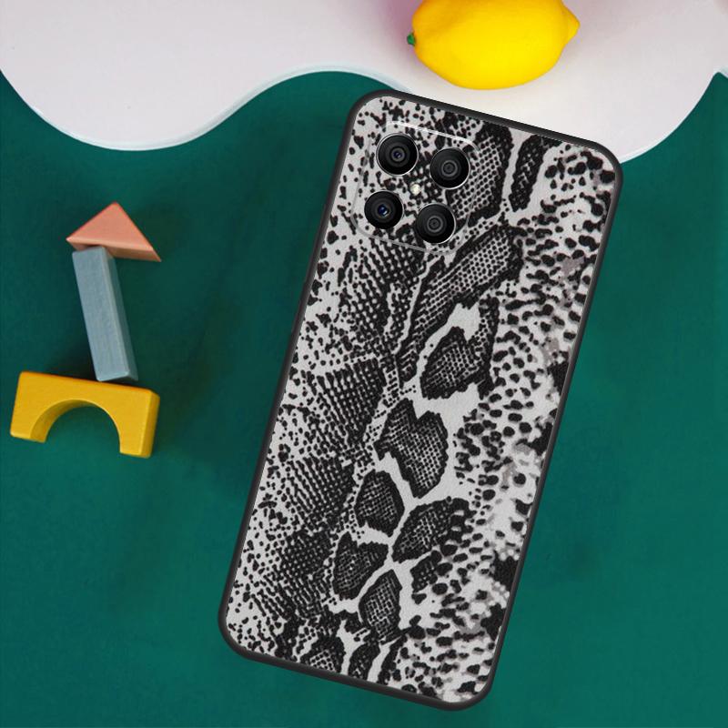 Snake Skin Case For Honor Magic 7 5 6 Lite Honor 200 Pro 50 70 90 Lite X9a X8a X8 X9 X8b X9c X9b Cover
