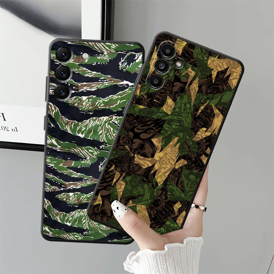 Camouflage Pattern Soft Back Phone Cover Case for Samsung Galaxy A24 A31 A16 A21s A22 A23 A33 A34 A14 A15 A35 A41 A51 A52 A54