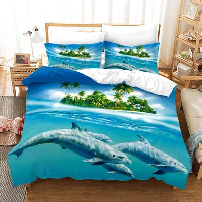 Ensemble de literie Monde sous-marin Beau Doux Lavable Confortable Housse de couette Ensemble King Queen Twin Simple Taille pour Décoration de Chambre