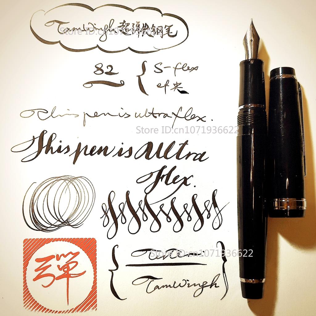 Jinhao 82 Pennino Super Elastico Flessibile Pennarello Flessibile Pennarello da Disegno Floreale Rotondo Gotico Morbidezza Pennarello da Scrittura Copperplate