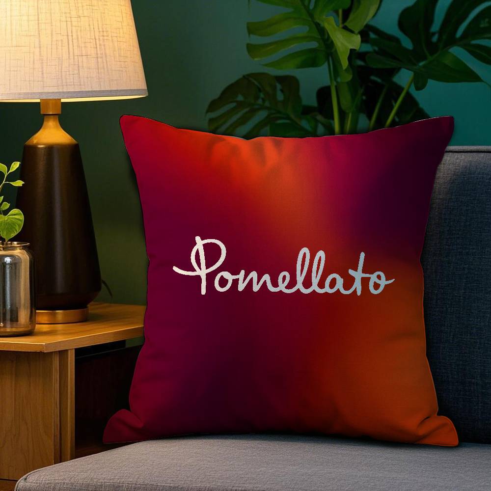 P-Pomellato-O Pillow Case Anti-dustmite Pillowcase Invisible Zipper Silky Short Plush Sofa Cushion Cover