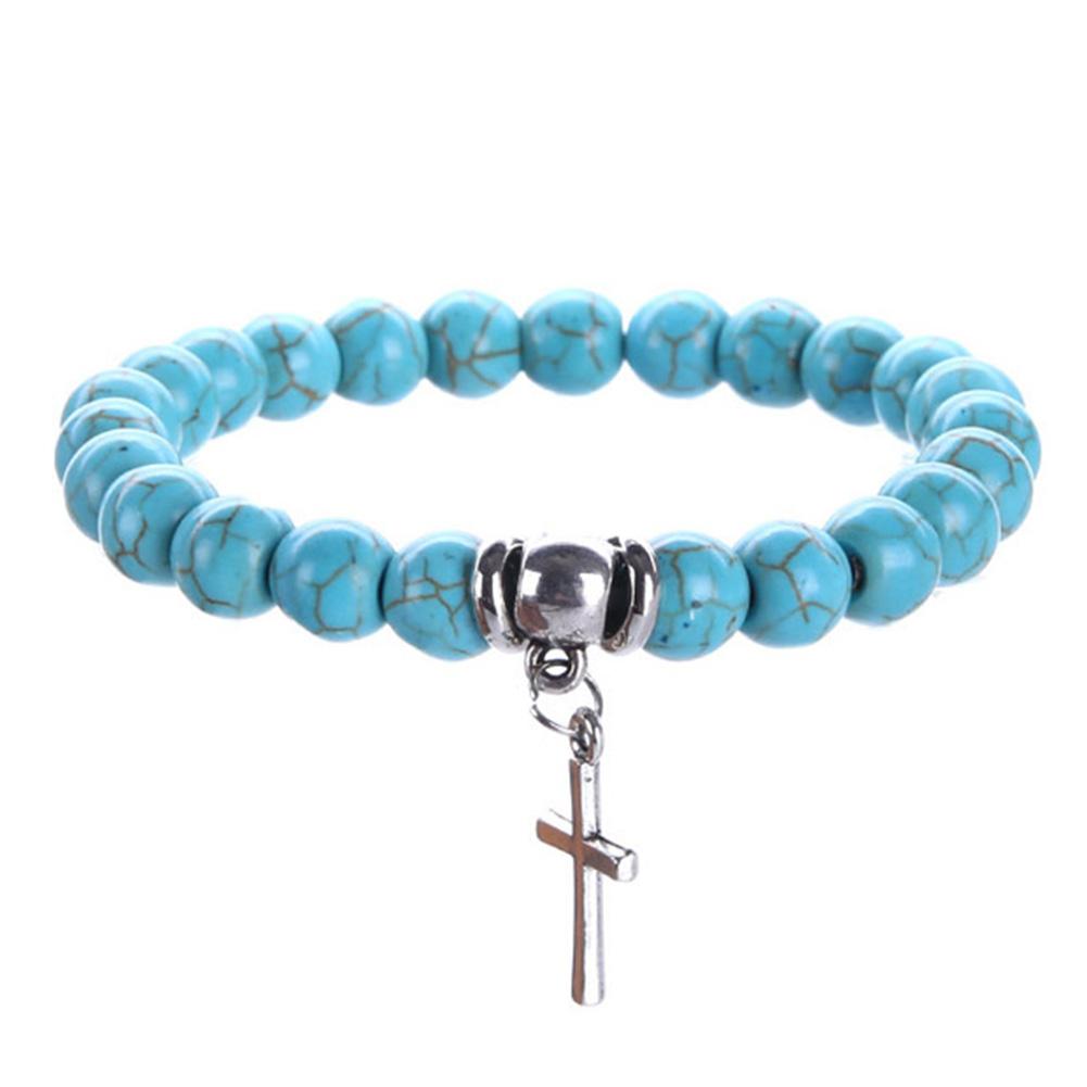 Dámský elegantní elastický náramek Jednoduchý korálkový náramek