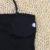 Grote Maten 2024 Dames Effen Kleur Bandeau Badpak met Afneembare Bandjes - Sexy, Gerimpeld, Eendelig