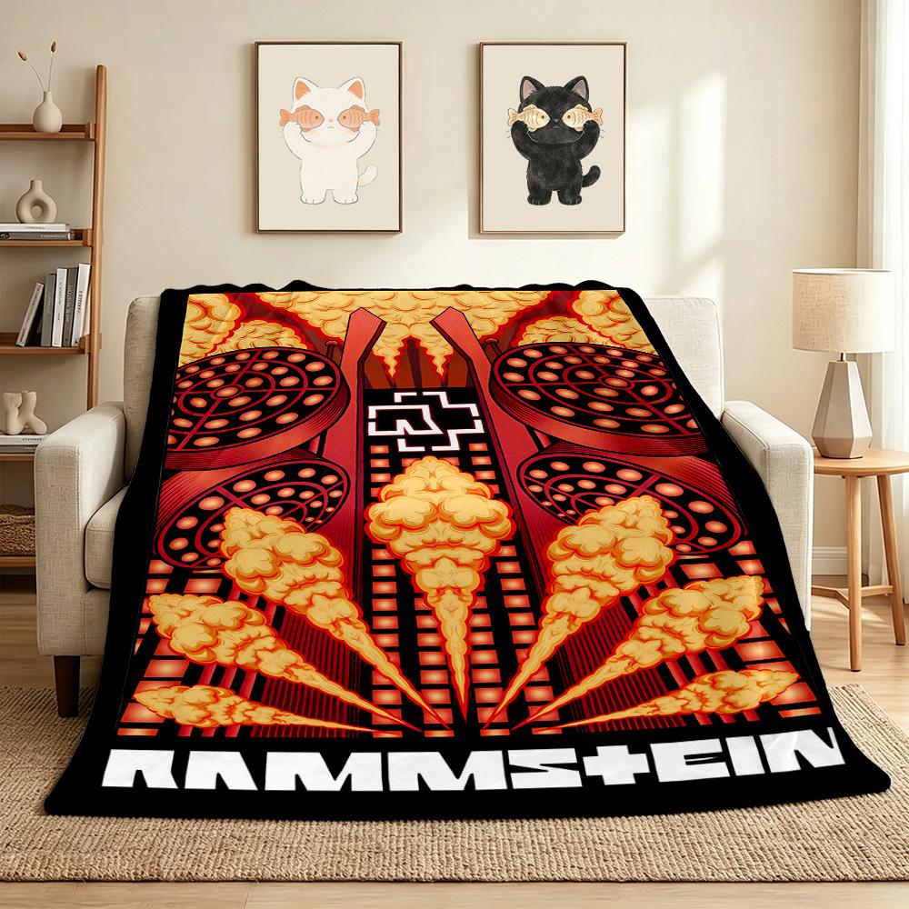 Rammstein Art Flannel Blanket Throw Blanket Soft Warm Sofa Bed Camping Car Home Decor Unique Christmas Gift C9302534
