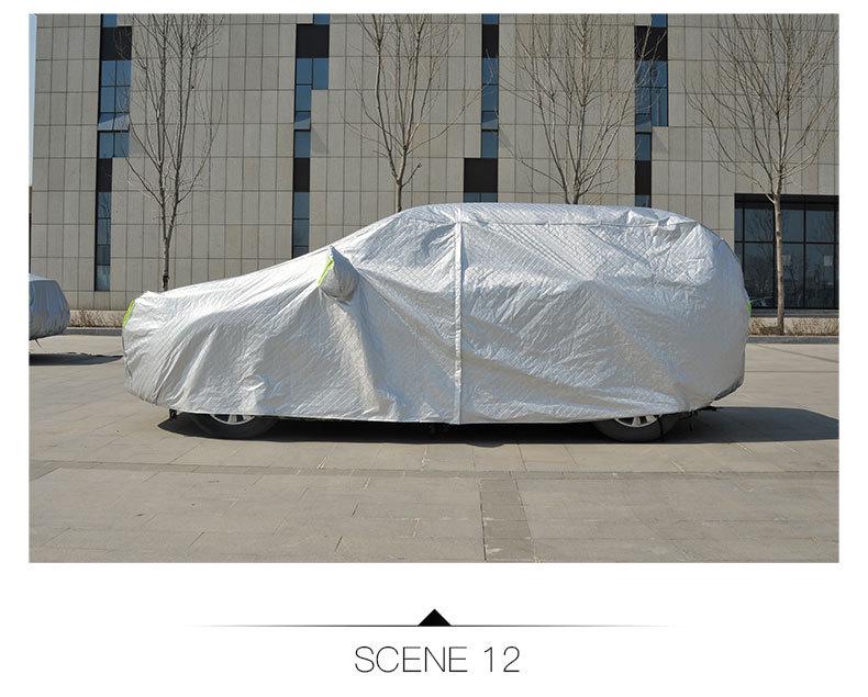 In-Stock Thickened Oxford Cloth Fleece Car Cover with Sunshade & Rain Protection