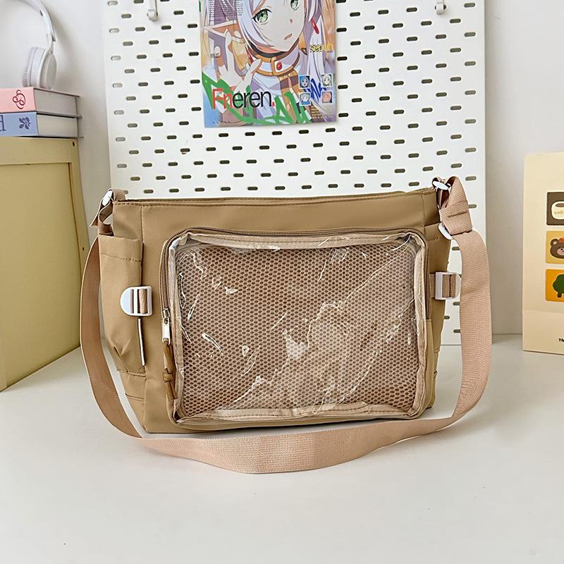 Women's High-capacity Mailman Bag Versatile Simple Transparent Shoulder Bag Messenger Bag Student Class Crossbody Bag Daily Commuting Bag Tote Bag