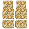New Car Floor Mat Dustproof And Dirt-Resistant Four-Piece Floor Mat Sunflower