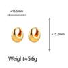 Elegant Glossy U-shaped Earrings for Women - Minimalist, Versatile Fashion Design