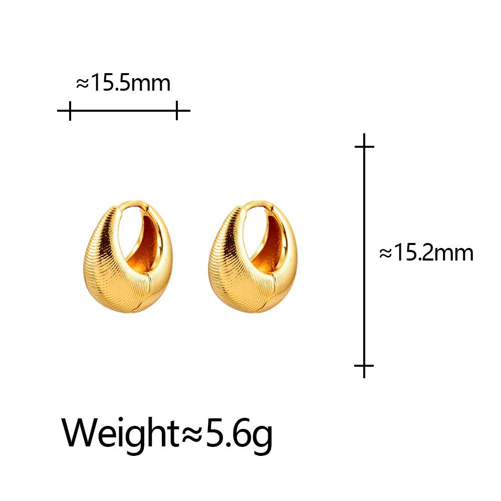 Elegant Glossy U-shaped Earrings for Women - Minimalist, Versatile Fashion Design