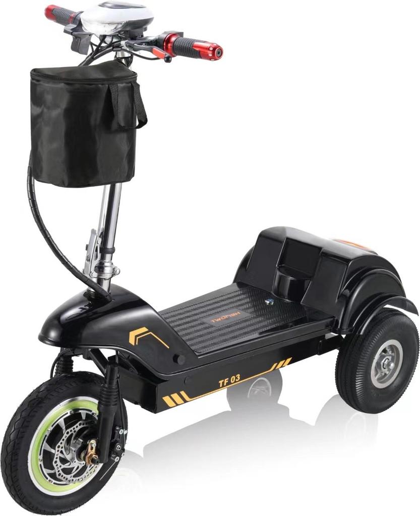 Three-wheeled Electric Scooter Twofish TF03 500W Motor 48V15Ah Battery 30km/h Max Speed 30km Max Range