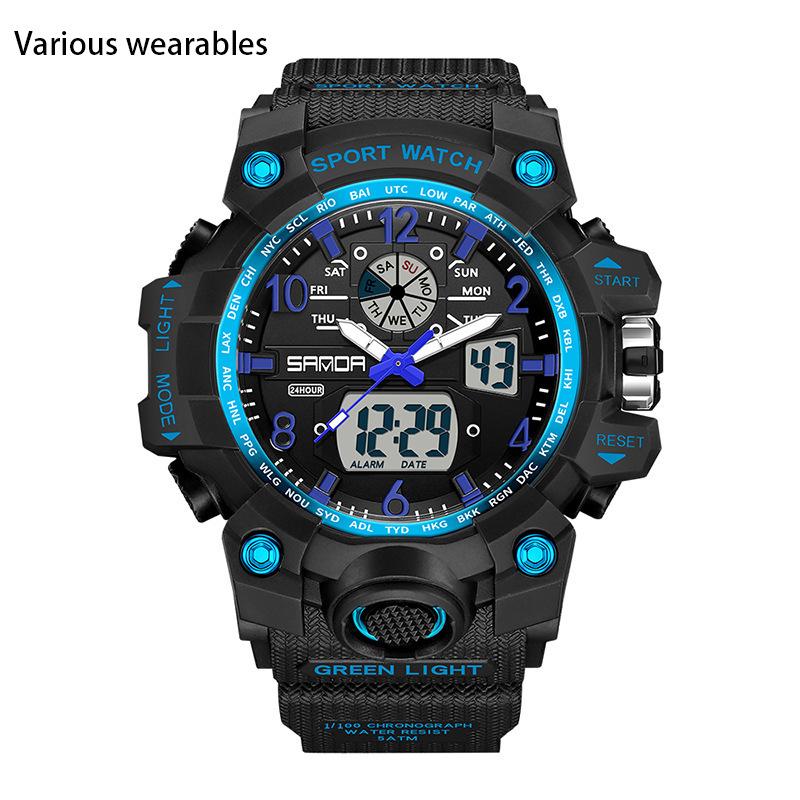 Electronic Watch New Youth Sports Trend Korean Version Electronic Watch Men's Creative Personality Watch